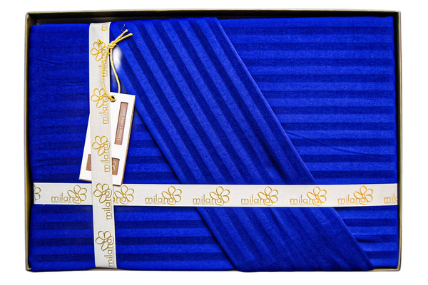 Lenjerie de Pat Damasc Albastru