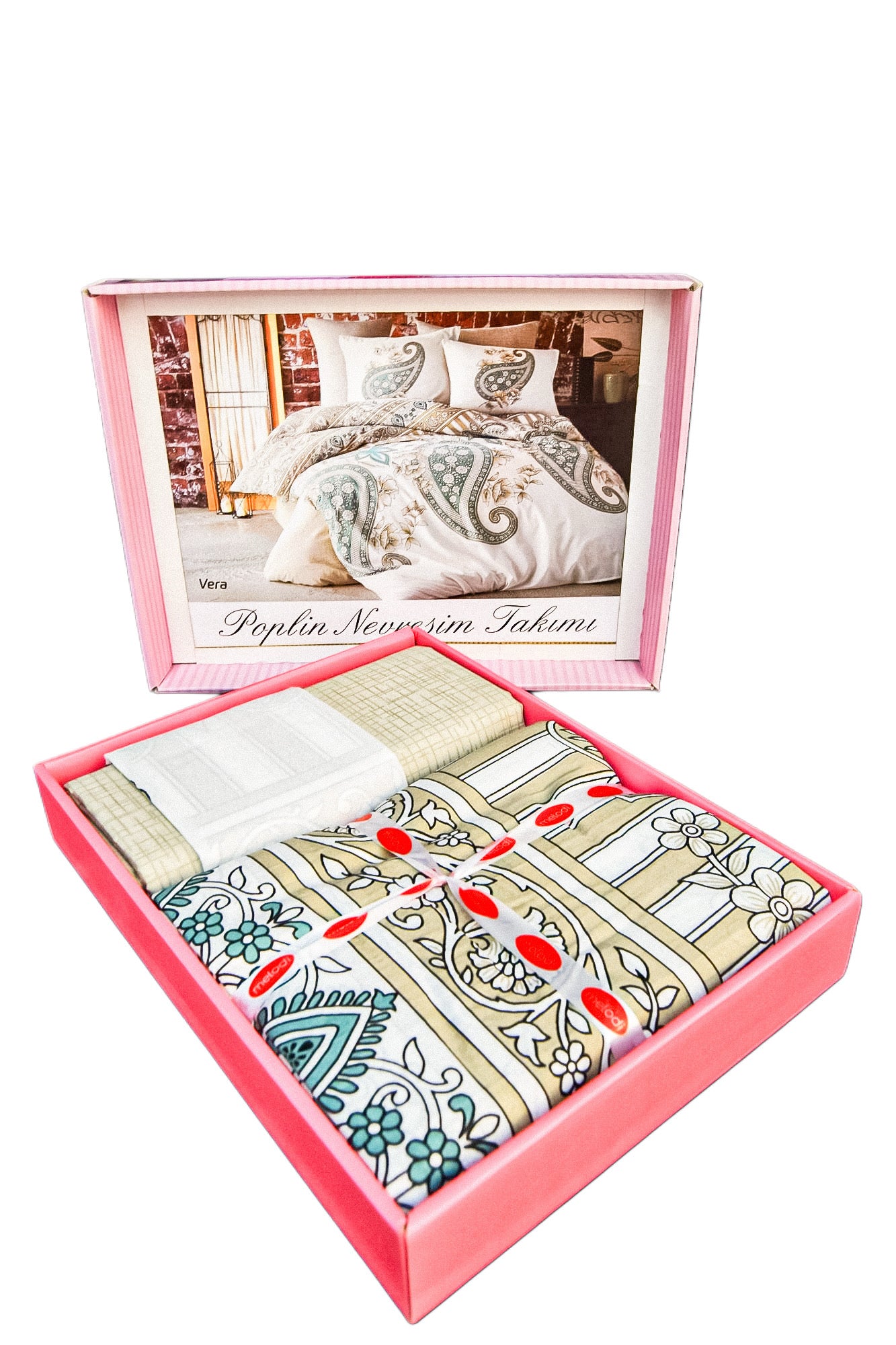 Lenjerie Poplin Vanilie Floral | Bumbac moale cu imprimeu